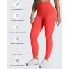 imageAoxjox High Waisted Workout Leggings for Women Tummy Control Buttery Soft Yoga Metamorph Deep V Pants 26quotFiery Coral See Through