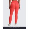 imageAoxjox High Waisted Workout Leggings for Women Tummy Control Buttery Soft Yoga Metamorph Deep V Pants 26quotFiery Coral See Through