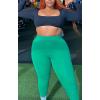 imageAoxjox High Waisted Workout Leggings for Women Tummy Control Buttery Soft Yoga Metamorph Deep V Pants 26quotJolly Green