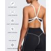 imageAoxjox Womens Color Block Workout Sports Bras Fitness Blair Bra Athletic Yoga Crop TankBlack and White