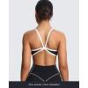 imageAoxjox Womens Color Block Workout Sports Bras Fitness Blair Bra Athletic Yoga Crop TankBlack and White