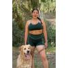 imageAoxjox Womens Color Block Workout Sports Bras Fitness Blair Bra Athletic Yoga Crop TankForest GreenSage Green