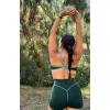 imageAoxjox Womens Color Block Workout Sports Bras Fitness Blair Bra Athletic Yoga Crop TankForest GreenSage Green