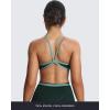 imageAoxjox Womens Color Block Workout Sports Bras Fitness Blair Bra Athletic Yoga Crop TankForest GreenSage Green