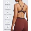 imageAoxjox Womens Color Block Workout Sports Bras Fitness Blair Bra Athletic Yoga Crop TankRum RaisinMulch