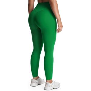 imageAoxjox High Waisted Workout Leggings for Women Tummy Control Buttery Soft Yoga Metamorph Deep V Pants 26quotJolly Green