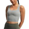 imageAoxjox Womens Workout Longline Every Bra Fitness Training High Impact Gym Sports Bras Yoga Crop