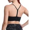 imageAoxjox Womens Workout Y Sports Bras Fitness Trainning Active Gym Bra Yoga Crop TankBlack