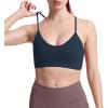 imageAoxjox Womens Workout Y Sports Bras Fitness Trainning Active Gym Bra Yoga Crop TankBlueberry