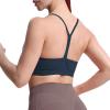 imageAoxjox Womens Workout Y Sports Bras Fitness Trainning Active Gym Bra Yoga Crop TankBlueberry