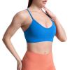 imageAoxjox Womens Workout Y Sports Bras Fitness Trainning Active Gym Bra Yoga Crop TankDirectoire Blue