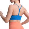 imageAoxjox Womens Workout Y Sports Bras Fitness Trainning Active Gym Bra Yoga Crop TankDirectoire Blue