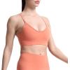 imageAoxjox Womens Workout Y Sports Bras Fitness Trainning Active Gym Bra Yoga Crop TankEarth Orange