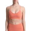 imageAoxjox Womens Workout Y Sports Bras Fitness Trainning Active Gym Bra Yoga Crop TankEarth Orange
