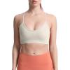 imageAoxjox Womens Workout Y Sports Bras Fitness Trainning Active Gym Bra Yoga Crop TankMink