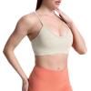 imageAoxjox Womens Workout Y Sports Bras Fitness Trainning Active Gym Bra Yoga Crop TankMink
