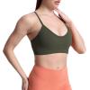 imageAoxjox Womens Workout Y Sports Bras Fitness Trainning Active Gym Bra Yoga Crop TankOlive Green