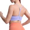 imageAoxjox Womens Workout Y Sports Bras Fitness Trainning Active Gym Bra Yoga Crop TankPurple Heather