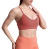 imageAoxjox Womens Workout Y Sports Bras Fitness Trainning Active Gym Bra Yoga Crop TankRust Red