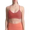 imageAoxjox Womens Workout Y Sports Bras Fitness Trainning Active Gym Bra Yoga Crop TankRust Red