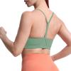imageAoxjox Womens Workout Y Sports Bras Fitness Trainning Active Gym Bra Yoga Crop TankSage Green