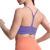 imageAoxjox Womens Workout Y Sports Bras Fitness Trainning Active Gym Bra Yoga Crop TankViolet