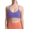 imageAoxjox Womens Workout Y Sports Bras Fitness Trainning Active Gym Bra Yoga Crop TankViolet