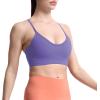imageAoxjox Womens Workout Y Sports Bras Fitness Trainning Active Gym Bra Yoga Crop TankViolet