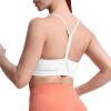 imageAoxjox Womens Workout Y Sports Bras Fitness Trainning Active Gym Bra Yoga Crop TankWhite