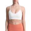 imageAoxjox Womens Workout Y Sports Bras Fitness Trainning Active Gym Bra Yoga Crop TankWhite
