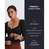 imageAoxjox Long Sleeve Crop Tops for Women Sweetheart Neck Ruched Violet Workout Gym Cropped T Shirt TopBlack