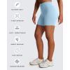 imageAoxjox Breeze Workout Biker Shorts for Women Tummy Control High Waisted Exercise Athletic Gym Running Yoga Short 6quotAiry Blue