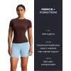 imageAoxjox Breeze Workout Biker Shorts for Women Tummy Control High Waisted Exercise Athletic Gym Running Yoga Short 6quotAiry Blue