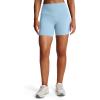 imageAoxjox Breeze Workout Biker Shorts for Women Tummy Control High Waisted Exercise Athletic Gym Running Yoga Short 6quotAiry Blue