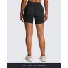 imageAoxjox Breeze Workout Biker Shorts for Women Tummy Control High Waisted Exercise Athletic Gym Running Yoga Short 6quotBlack