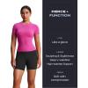 imageAoxjox Breeze Workout Biker Shorts for Women Tummy Control High Waisted Exercise Athletic Gym Running Yoga Short 6quotBlack