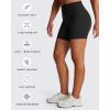 imageAoxjox Breeze Workout Biker Shorts for Women Tummy Control High Waisted Exercise Athletic Gym Running Yoga Short 6quotBlack