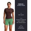 imageAoxjox Breeze Workout Biker Shorts for Women Tummy Control High Waisted Exercise Athletic Gym Running Yoga Short 6quotBottle Green