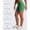 imageAoxjox Breeze Workout Biker Shorts for Women Tummy Control High Waisted Exercise Athletic Gym Running Yoga Short 6quotBottle Green