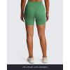 imageAoxjox Breeze Workout Biker Shorts for Women Tummy Control High Waisted Exercise Athletic Gym Running Yoga Short 6quotBottle Green