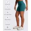 imageAoxjox Breeze Workout Biker Shorts for Women Tummy Control High Waisted Exercise Athletic Gym Running Yoga Short 6quotDeep Lagoon