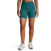 imageAoxjox Breeze Workout Biker Shorts for Women Tummy Control High Waisted Exercise Athletic Gym Running Yoga Short 6quotDeep Lagoon
