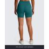 imageAoxjox Breeze Workout Biker Shorts for Women Tummy Control High Waisted Exercise Athletic Gym Running Yoga Short 6quotDeep Lagoon