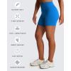 imageAoxjox Breeze Workout Biker Shorts for Women Tummy Control High Waisted Exercise Athletic Gym Running Yoga Short 6quotDirectoire Blue