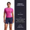 imageAoxjox Breeze Workout Biker Shorts for Women Tummy Control High Waisted Exercise Athletic Gym Running Yoga Short 6quotNavy