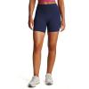 imageAoxjox Breeze Workout Biker Shorts for Women Tummy Control High Waisted Exercise Athletic Gym Running Yoga Short 6quotNavy