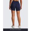imageAoxjox Breeze Workout Biker Shorts for Women Tummy Control High Waisted Exercise Athletic Gym Running Yoga Short 6quotNavy