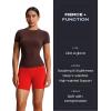 imageAoxjox Breeze Workout Biker Shorts for Women Tummy Control High Waisted Exercise Athletic Gym Running Yoga Short 6quotRacing Red