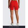 imageAoxjox Breeze Workout Biker Shorts for Women Tummy Control High Waisted Exercise Athletic Gym Running Yoga Short 6quotRacing Red