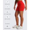 imageAoxjox Breeze Workout Biker Shorts for Women Tummy Control High Waisted Exercise Athletic Gym Running Yoga Short 6quotRacing Red